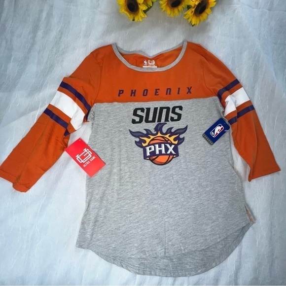 NBA Ultra Game Phoenix Suns Basketball Team 3/4 Sleeve Graphic Tee, NWT, Large - Picture 1 of 12